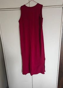 Red Sleeveless Maxi Dress