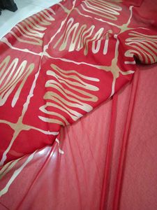 Red Patterned Scarf
