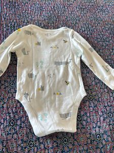 M&amp;S Animal Print Onesie - White