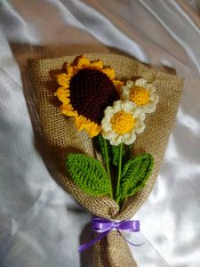 Handmade Sunflower And Daisy Flower Bouquet