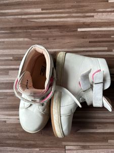 Girls White High-Top Sneakers