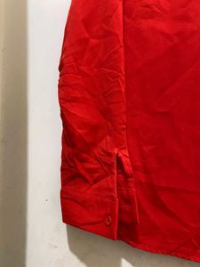 Red Peter Pan Collar Blouse 38-39