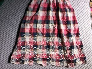 Chekered Plaid Embroidery Dress