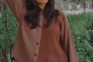 Two-Tone Knit Cardigan