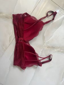 Burgundy Lace Bra