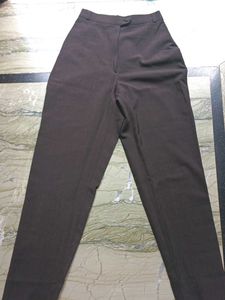 Brown High-Waisted Trousers