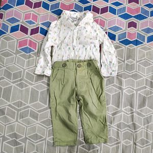 Party Wear For Baby Boy With Suspender And Bowtie