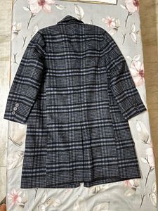 Plaid Wool Trench Coat
