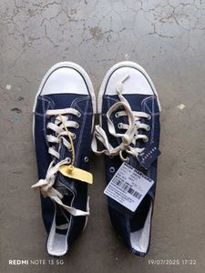 Harvard Navy Blue Canvas Sneakers - Size UK 8