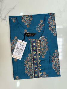 Elegant Teal Printed Kurta