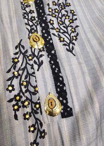 Gray Printed Kurti Set