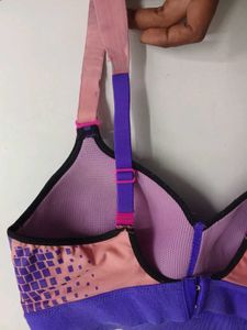 Triumph Women Sports Lightly Padded Bra (Purple)