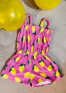 HNM Fleece Lemon Print Romper