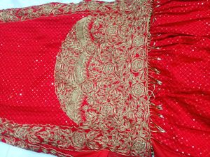 Elegant Red Embroidered Lehenga Choli