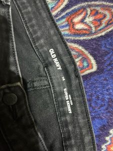 Unisex Old Nevy Black Jeans