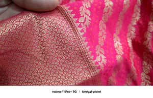 Pink And Orenge Saree