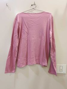 Cute Pink Daisy Duck Hand Painted  Long Sleeve Top