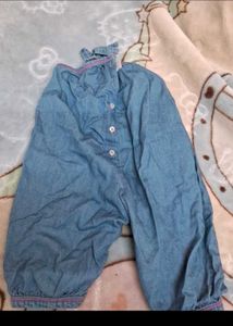 Cute Denim Like Rompers For Baby With Disney Tshir