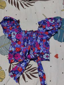 Floral Print Crop Top