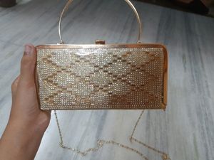 Sparkly Gold Evening Clutch