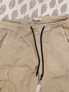 Zara Beige Cargo Pants