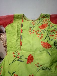 Beautiful Embroidered Pure Cotton Outfit