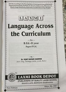 Language Across the Curriculum - B.Ed. II Year