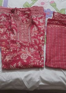 Cotton Anarkali Kurta With Dupatta For Daily Use
