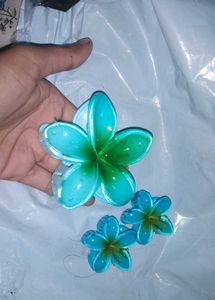 Colorful Flower Hair Clip Set (1big 2small)