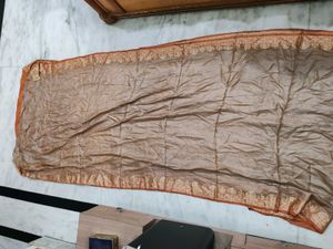 Brown Patterned Fabric Saree