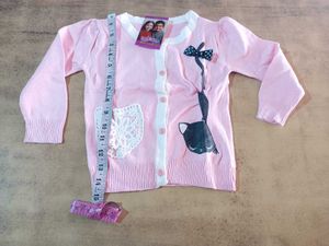Cute Pink Girls' Cardigan