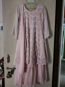 Pink Embroidered Kurta Set