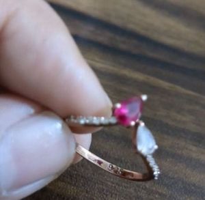 GIVA 925 Silver Rose Gold Zircon Ring For Women