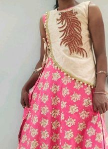 Ethnic Gown With White Jacket