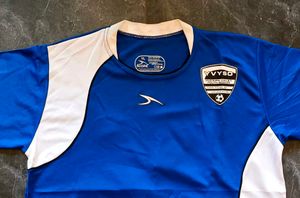 Blue and White Active T-Shirt