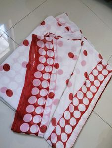Beautiful Red Dotted Saree