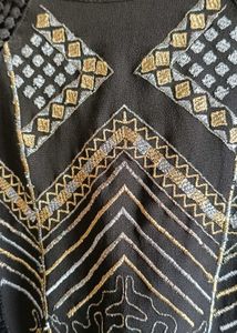 Elegant Black Embellished Maxi Dress