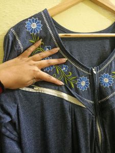 Nighty / Flower Print / Baby Fidding Zip Present