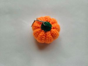 Crochet Pumpkin Keychain