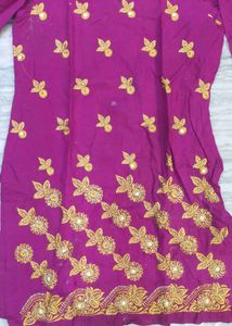 Combo Of Embroidery Suit And Plain Salwar🤟😍🤩