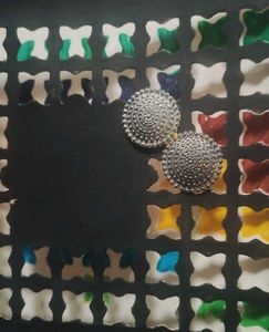 Silver Jhumka Earrings