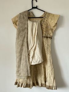 Cream Suit with Gold details