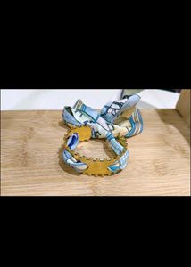 Kyle Charm Necklace,Ribbon-Wrapped Bangle
