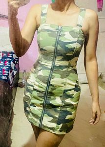 Denim Camouflage Dress