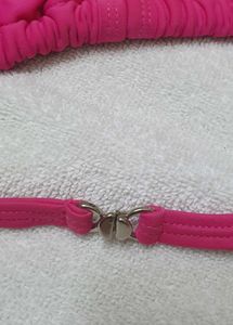 Pink Triangle Bikini Top Nylon Adjutable