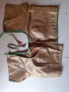 Golden Party Wear Saree Blouse