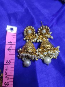 Cluster Pearls Necklace &amp; Jhumkas