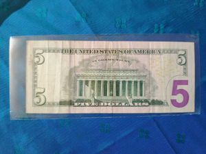 USA 5 Dollar Note America Collectible