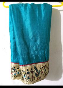 ||Printed Border Saree || Sea Green Colour