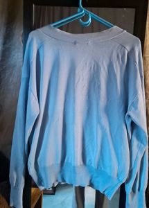 Blue Cardigan Sweater